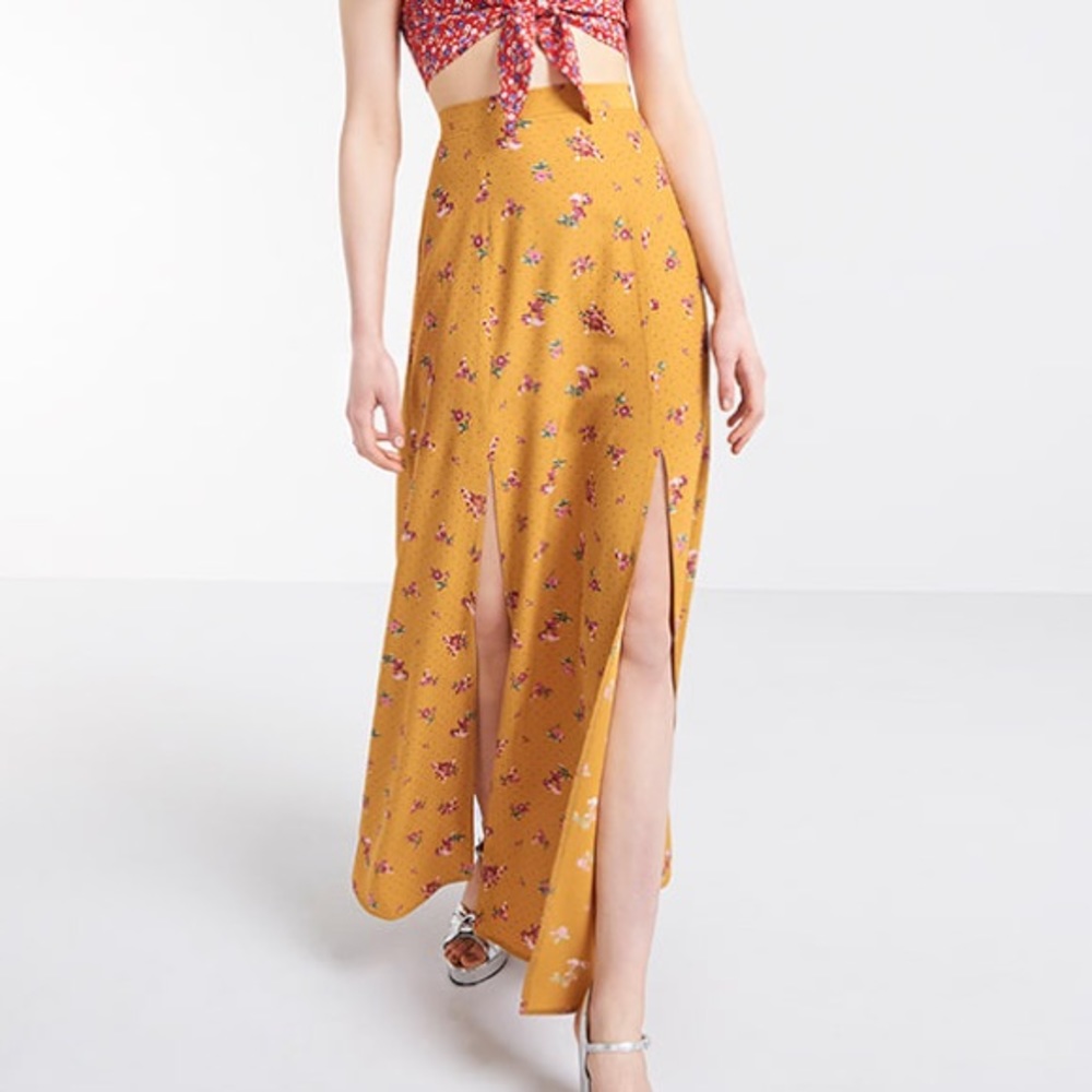 ASOS Floral Print Maxi Skirt